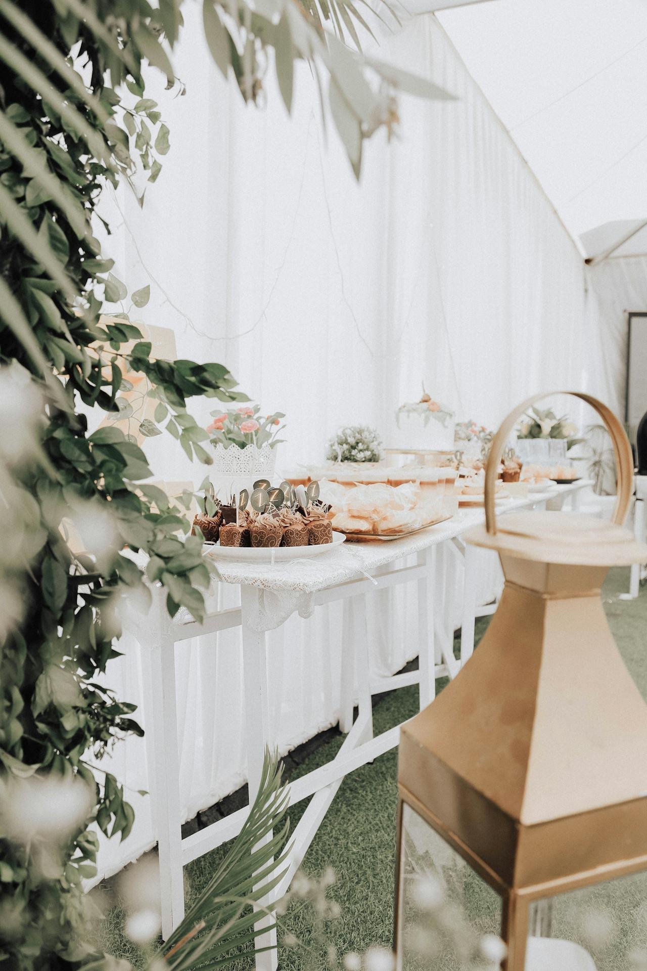The live oyster cart set up at an event